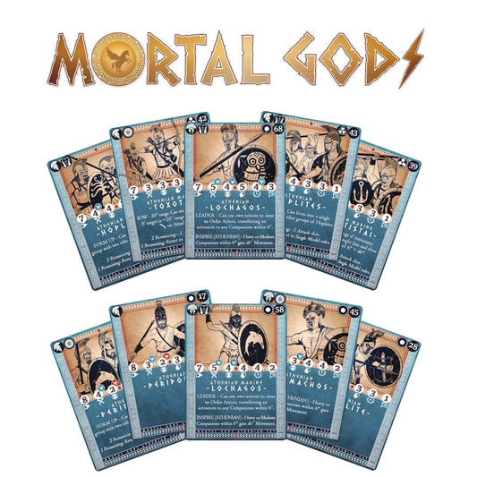Mortal Gods Athenian Card Set & Rules Booklet