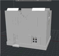 3D printable Caretan4 building model scaled for 3D printing, downloadable STL files for home printers